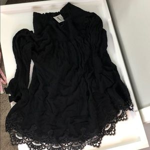 Black boho top